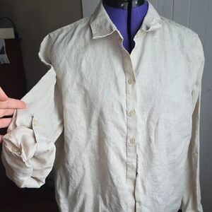 Chico's Beige Linen Blouse